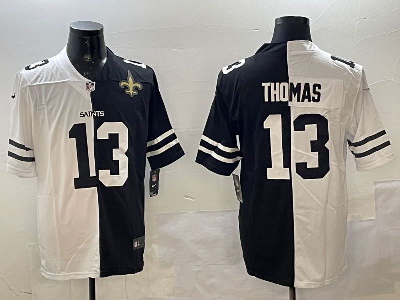 Men New Orleans Saints #13 Thomas White Black Fashion 2025 Nike Limited NFL Jersey style 4->boston celtics->NBA Jersey